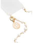 gold-tone pearl iPhone X phone case chain
