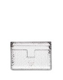 logo plaque metallic cardholder