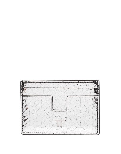 logo plaque metallic cardholder