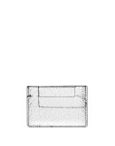 logo plaque metallic cardholder