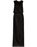 asymmetric halterneck silk evening gown