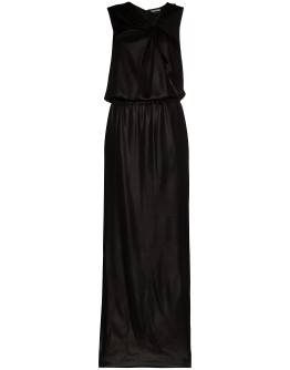 asymmetric halterneck silk evening gown