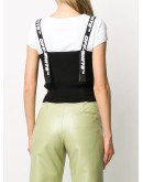 logo strap cropped top