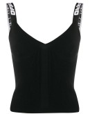 logo strap cropped top