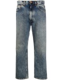 mid-rise cropped leg jeans