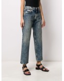 mid-rise cropped leg jeans
