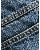high-waist belted jeans