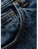 perforated straight-leg jeans