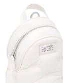 quilted-effect logo-patch mini backpack