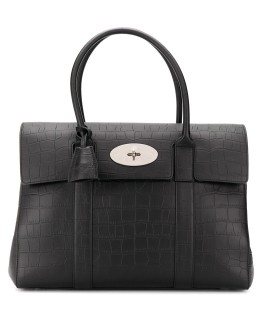 Bayswater matte croc-effect tote