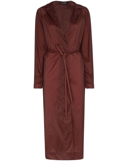Fluid belted trench coat