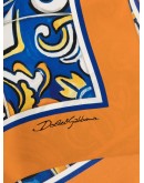 Maiolica print silk scarf