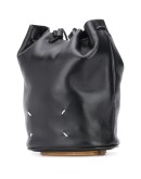 stitching detail bucket bag
