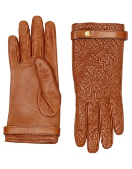 quilted monogram gloves