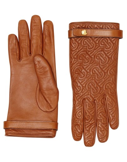 quilted monogram gloves