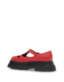 leather T-bar shoes