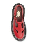 leather T-bar shoes