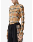 check turtleneck zip top