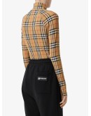 check turtleneck zip top