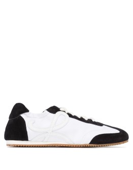 two-tone monogram leather sneakers