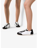 two-tone monogram leather sneakers