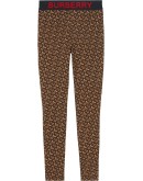 monogram print stretch leggings