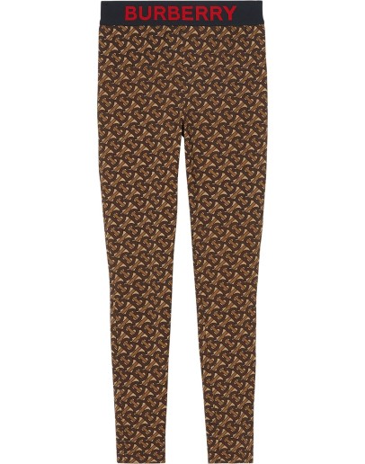 monogram print stretch leggings