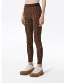 monogram print stretch leggings