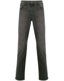 slim-fit stonewashed-effect jeans