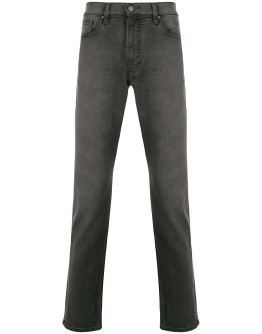 slim-fit stonewashed-effect jeans