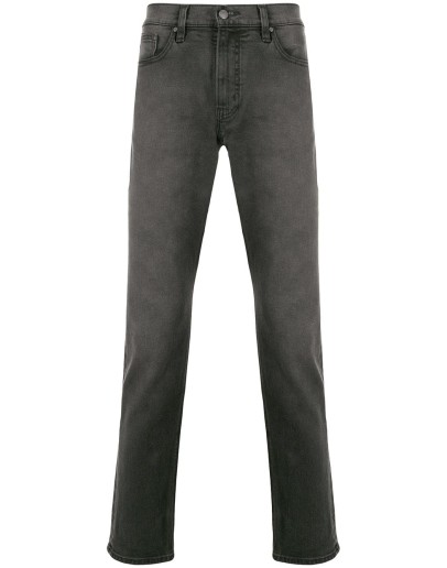 slim-fit stonewashed-effect jeans