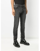 slim-fit stonewashed-effect jeans