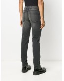 slim-fit stonewashed-effect jeans