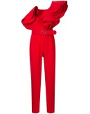 one-shoulder ruffle jumpsuit