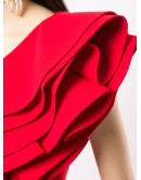 one-shoulder ruffle jumpsuit