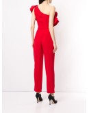 one-shoulder ruffle jumpsuit