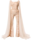 embroidered long-sleeve jumpsuit