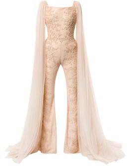 embroidered long-sleeve jumpsuit