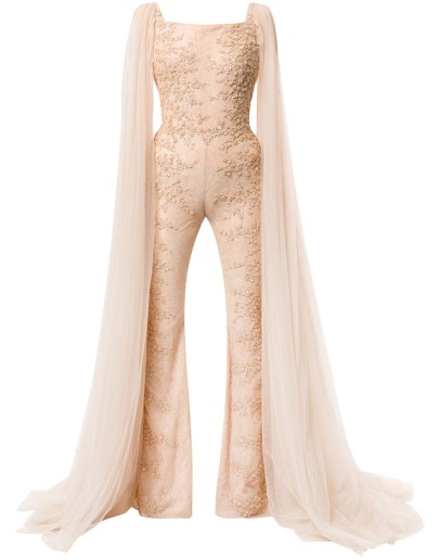 embroidered long-sleeve jumpsuit