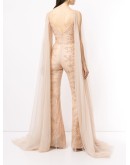 embroidered long-sleeve jumpsuit