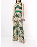 embroidered sleeveless jumpsuit