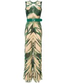 embroidered sleeveless jumpsuit