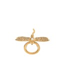Dragonfly crystal-embellished ring