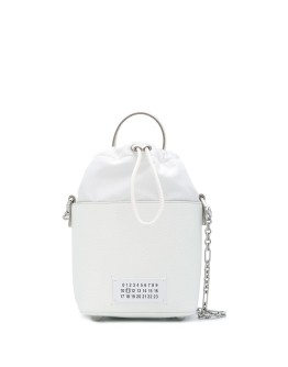 logo patch bucket bag