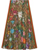 Flora pattern A-line skirt