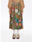Flora pattern A-line skirt