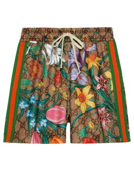 GG Flora print shorts