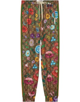 Flora GG Supreme pattern track pants