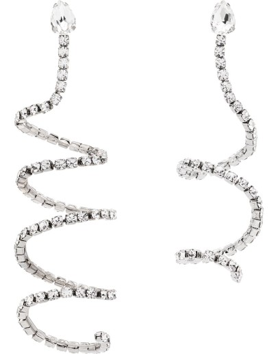 crystal spiral earrings