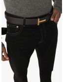 classic T buckle belt